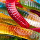 gummi worms in pile